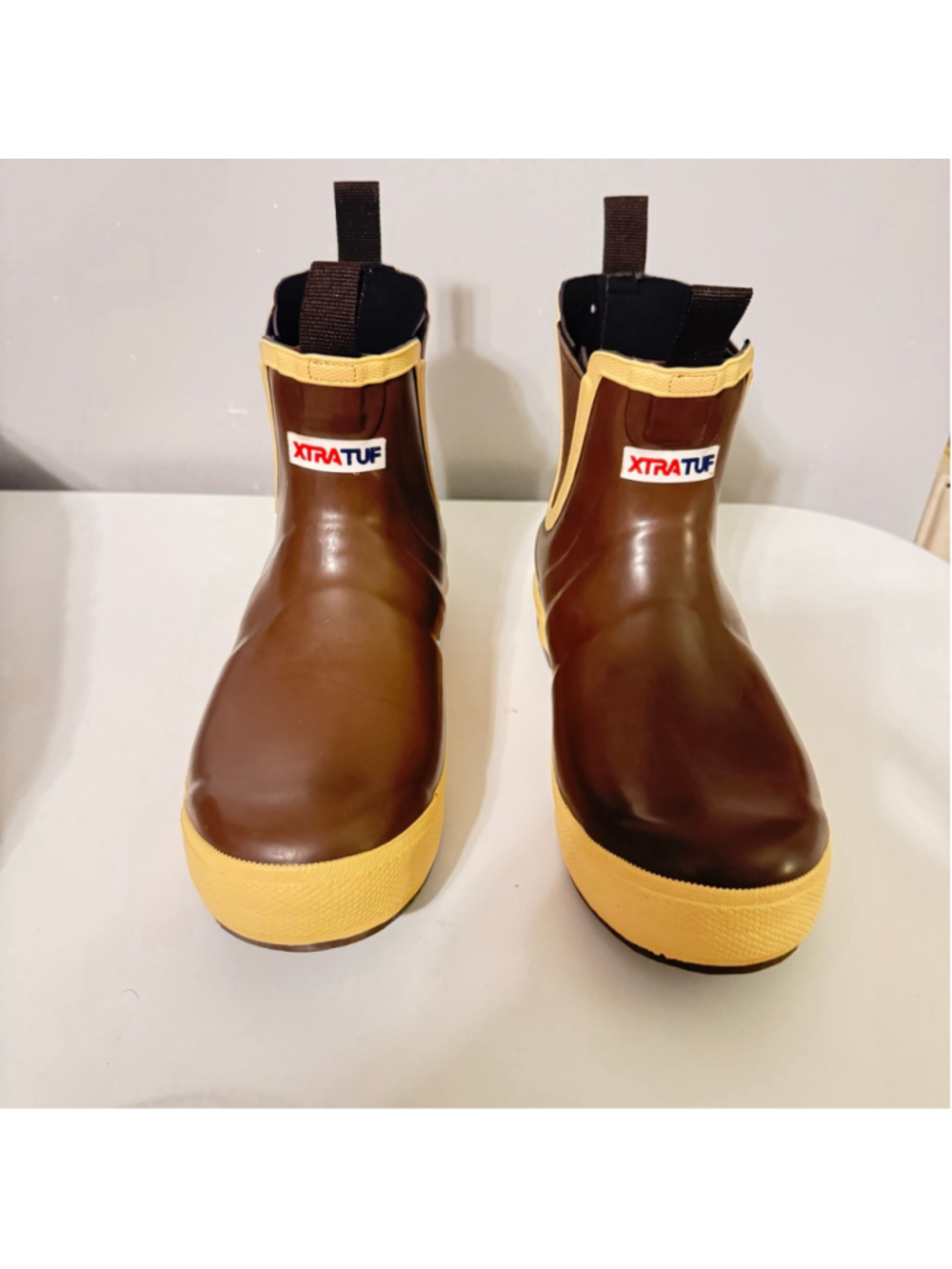 Women’s Size 9 XTRATUF Brown & Yellow Rain & Snow Boots 6” Legacy Unisex